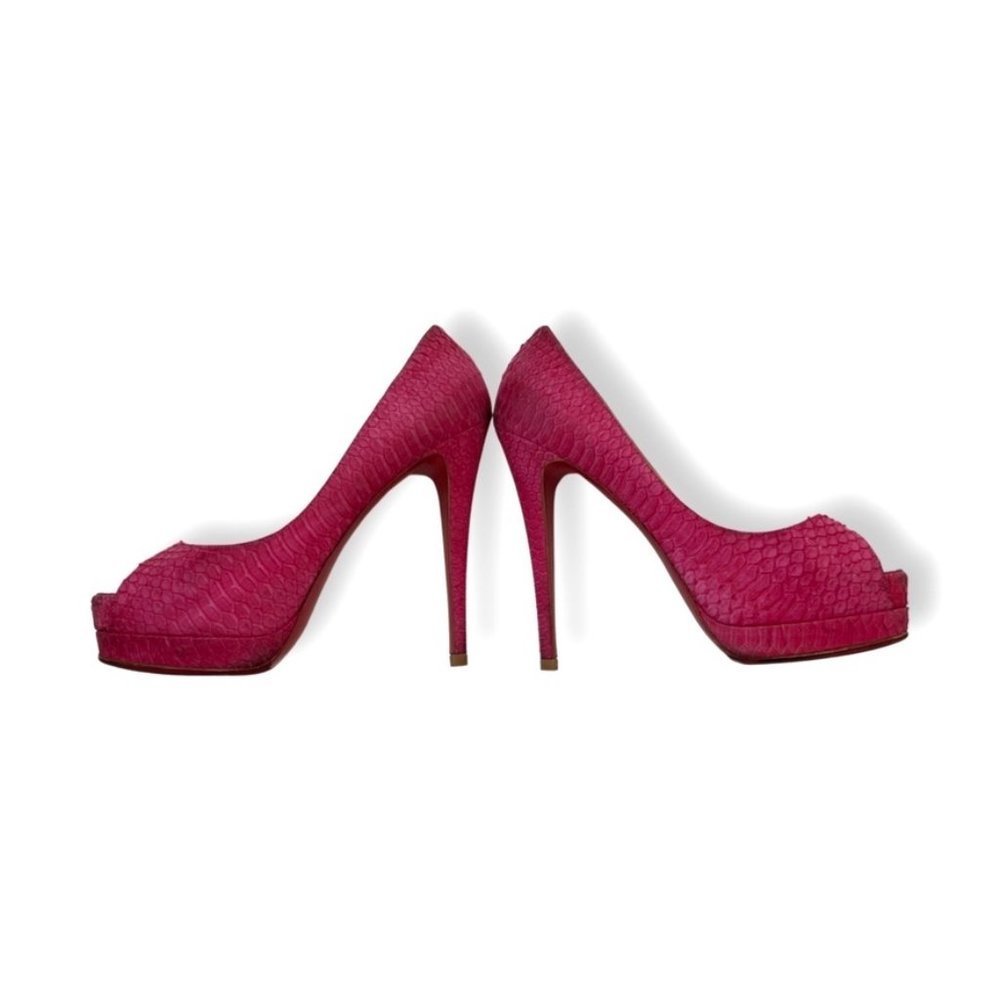 Christian Loboutin Altadama 140 snake pink pump shoes size 39 - Picture 8 of 12